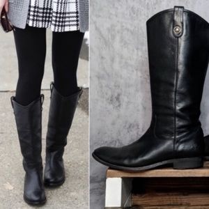 Frye Melissa Button Tall Leather Riding Boots